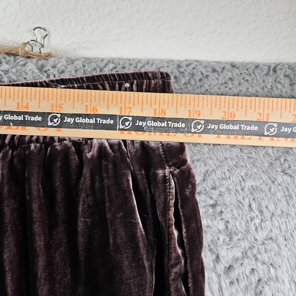 $365 NEW Johnny Was Velvet‎ Wide Leg Pant XXL Butterfly Embroidered Brown - Picture 13 of 16